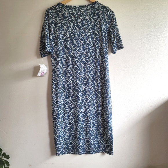 Lularoe Julia Dress, Blue Multi Geo, Size Medium, NWT - Picture 2 of 7